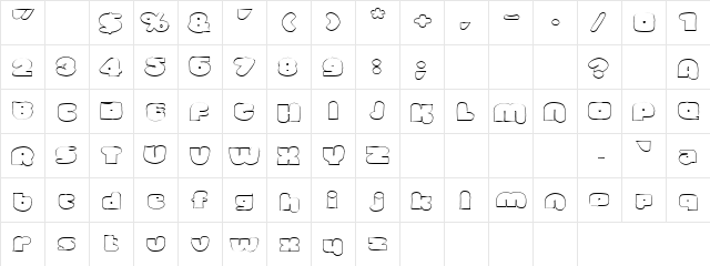Plain Anthony Regular  glyph index