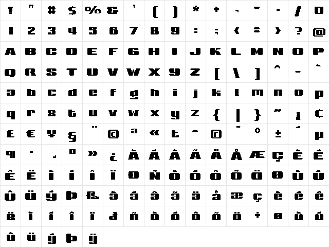 Sneakers Pro Wd Obl  glyph index