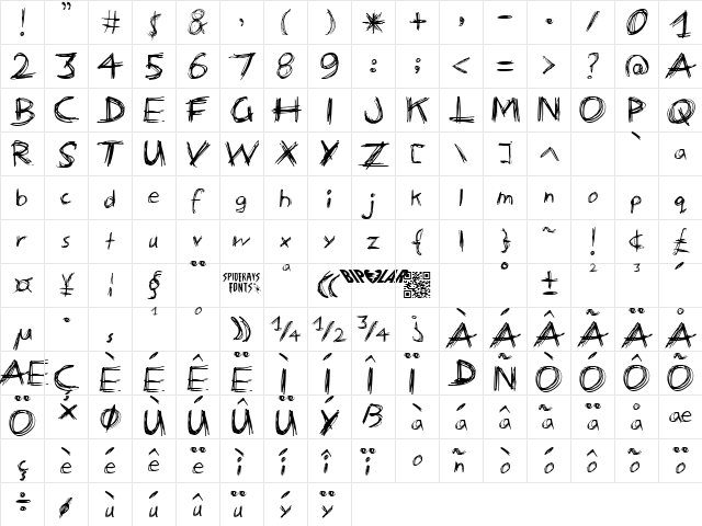 manic-depressive Regular  glyph index