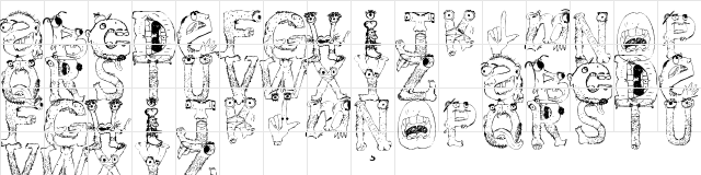 Chi font Regular  glyph index