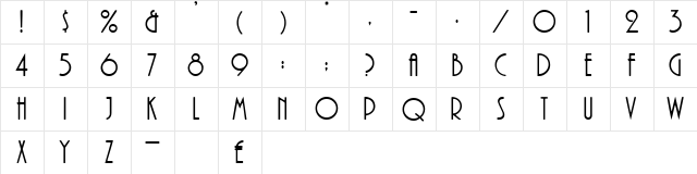 Aprille Display Caps SSi Regular  glyph index