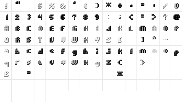 Double Strike Regular  glyph index