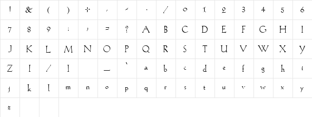 Limulus Normal  glyph index