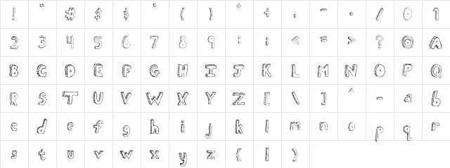 Fh_Scribble Regular  glyph index