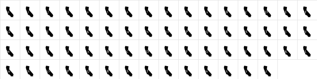 pf_california Regular  glyph index