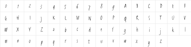 Druiper Plain  glyph index