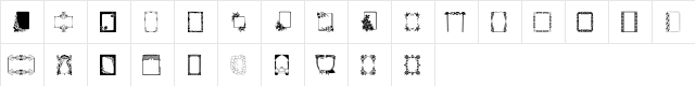 Frames Regular  glyph index