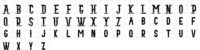 Blacktail Regular Regular  glyph index