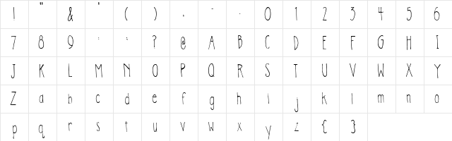 2Peas Skinny Minnie Regular  glyph index