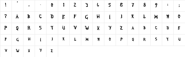 Marsh Gas Regular  glyph index