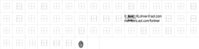 Koch Quadrat Guides Regular  glyph index