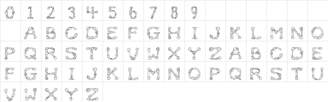 101! FlowerZ Regular  glyph index