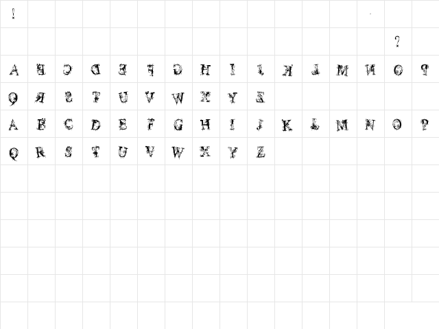 decemberice Regular  glyph index