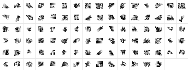 Afro Bats  glyph index