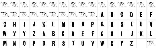 golden 0 pony Regular  glyph index