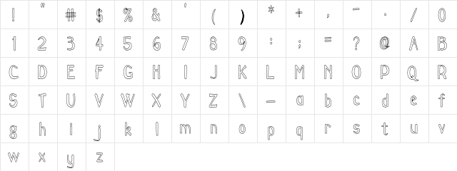 CarawayHC Regular  glyph index