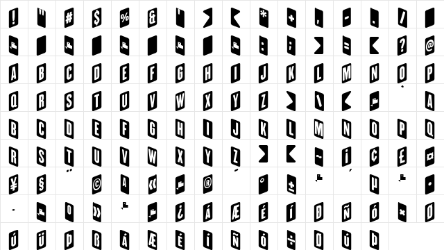 ZiGzAgEo Regular  glyph index