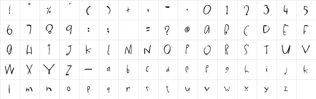 2Peas DW Ups and Downs Regular  glyph index