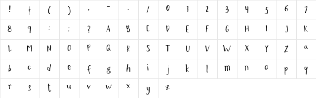 Croisanct DEMO Regular  glyph index