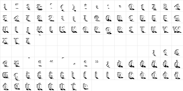 GrandPrix Spectacular  glyph index
