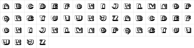 Ending Regular  glyph index