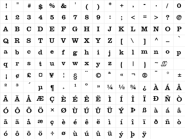 Introit SSi Regular  glyph index