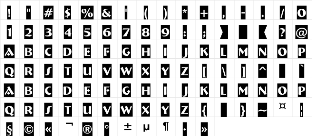 a_BremenSl Regular  glyph index