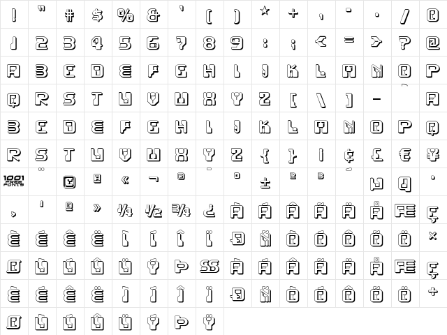 Funky Rundkopf Two NF Regular  glyph index