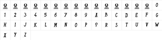 THE CHIQUITAS Regular  glyph index