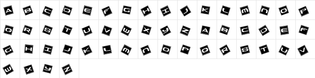 Box Font Regular  glyph index