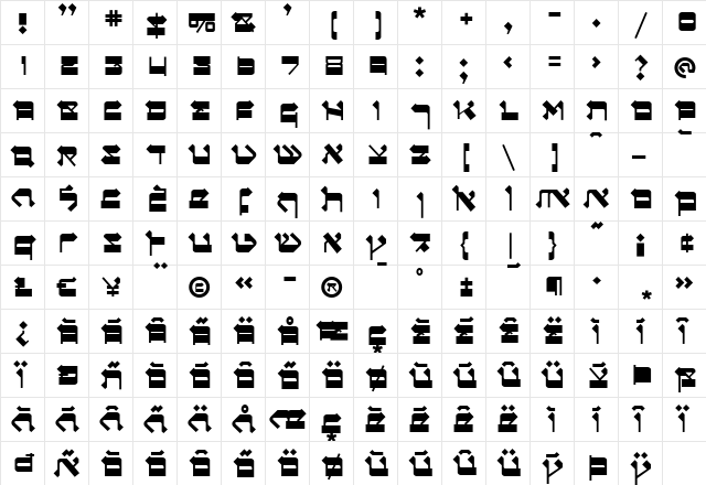 Circumcision Bold  glyph index