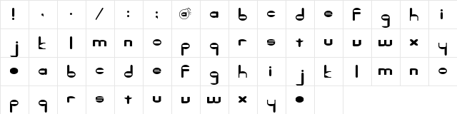 TickingBomb Regular  glyph index