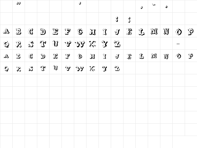 GE Bread Dough Caps Regular  glyph index