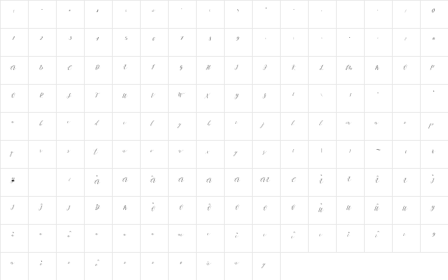 golden sea Regular  glyph index