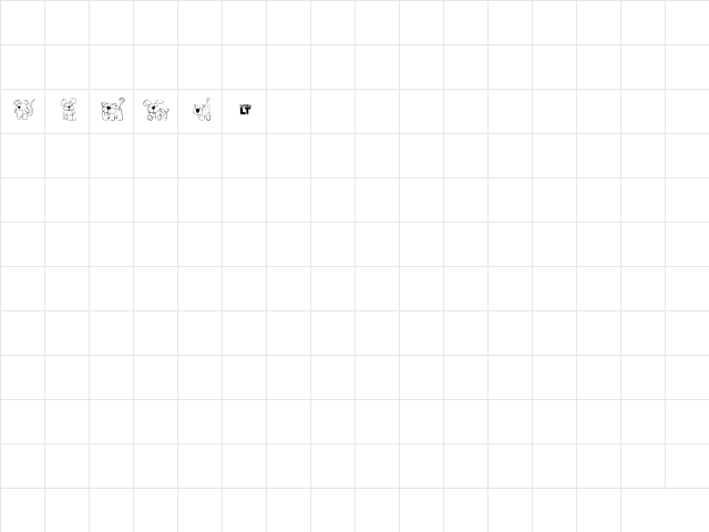 Make Your Own Pets LT Regular  glyph index