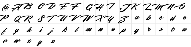 Northern Freedom Regular  glyph index