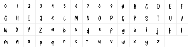 dark glitter FREE Regular  glyph index