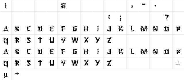 Logger Regular  glyph index