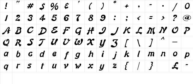 Edge Regular  glyph index