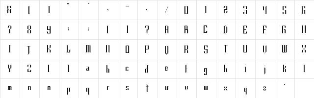 Sharpen Medium  glyph index