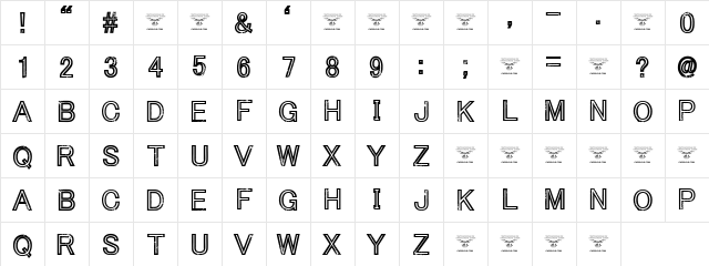 Tha Cool Kidz Regular  glyph index