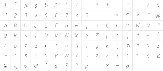 Proton RgIt  glyph index