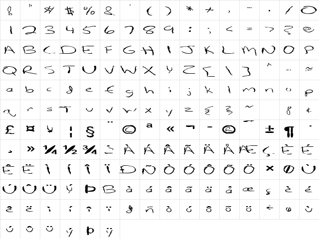 FZ HAND 12 MANGLED EX Normal  glyph index