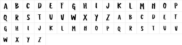 SERPENTS FREE Regular  glyph index