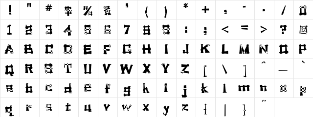 AdLib Regular  glyph index