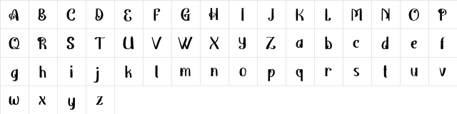 Heritage FREE Regular  glyph index