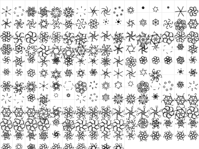 Snoilies-01 Regular  glyph index