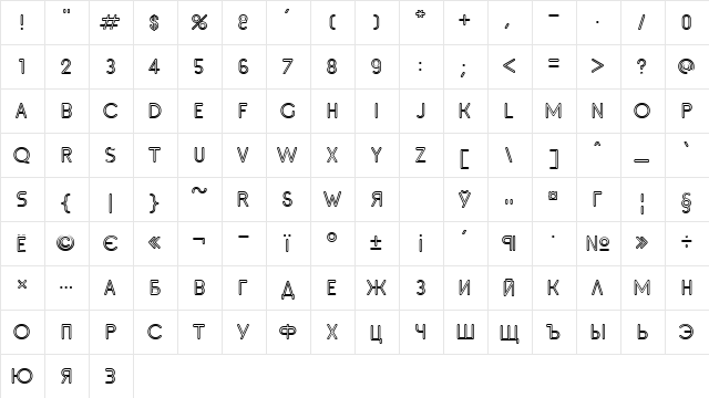 Inset3 Normal  glyph index