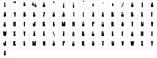 Pictor Normal  glyph index
