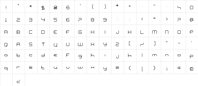 BN Expoo Regular  glyph index